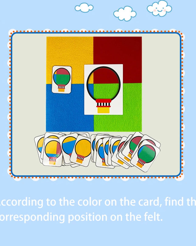 Montessori Didactic Material DIY Math Toy Color Shape Puzzle Matching Game Children Early Educational Learning Toy Teaching Aids