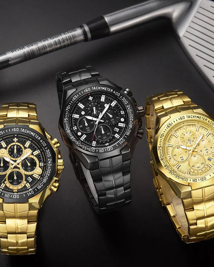 Sports Watches For Men Fashion Quartz Men Big Clock WWOOR Top Brand Luxury Military Full Steel Waterproof Chronograph Wristwatch