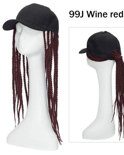 Snoilite synthetic long wavy baseball cap with hair extension hair integrate cap hat for women girl daily hair style wig