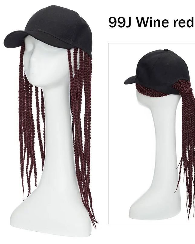 Snoilite synthetic long wavy baseball cap with hair extension hair integrate cap hat for women girl daily hair style wig