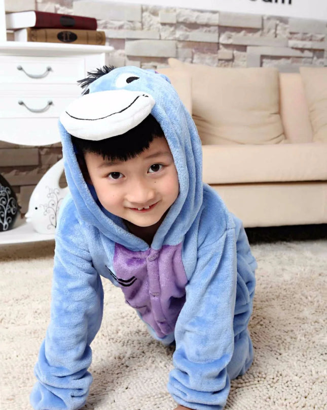 Unisex Children Clothing Donkey Animal Pajamas Cosplay Costumes kids clothes Boys Girls robe Flannel sleepwear Onesies Pyjama
