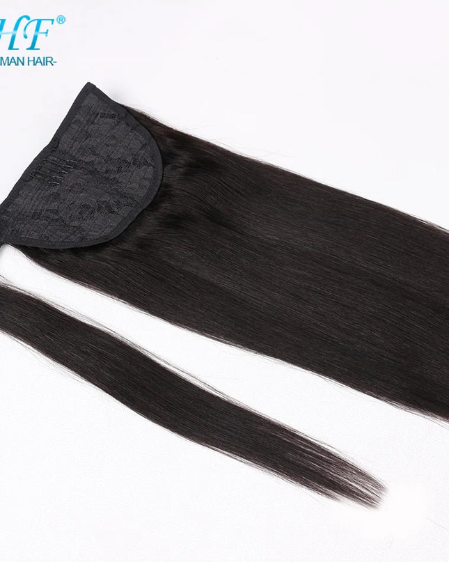 BHF Ponytail Human Hair Remy Straight European Ponytail Hairstyles 100g 100% Natural Hair Horse Tail Clip in Extensions