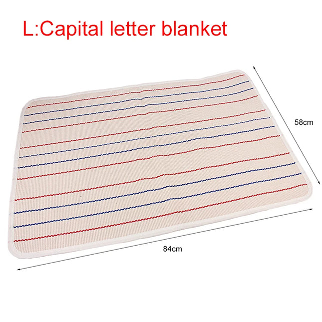 Montessori English Uppercase & Lowercase Letters Mat Cotton Blanket Mat for Movable Alphabets Montessori Language Learning Tool
