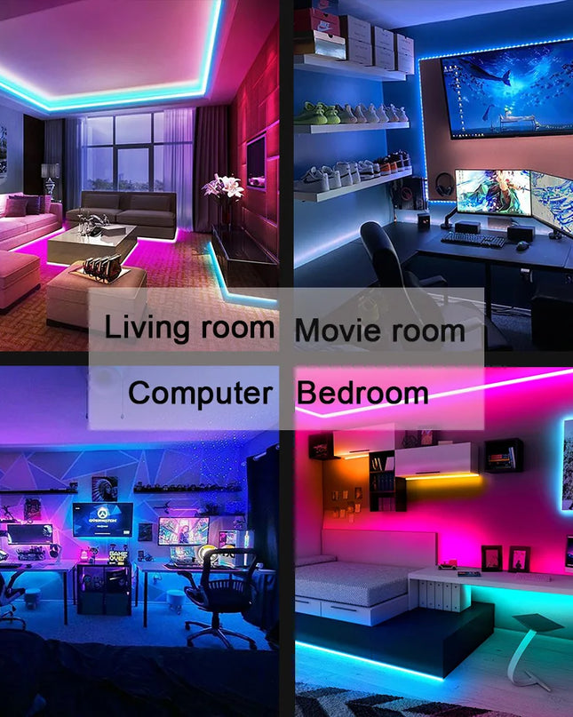 Tape Bluetooth USB LED Strip Light 5050 SMD 5V USB RGB Lights Flexible LED Lamp Tape Ribbon RGB Self-adhesive TV Desktop Diode