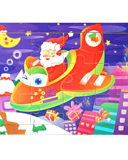 Montessori Wooden Toys for Children Cartoon Animal Jigsaw 3D Puzzle Board Game Educational Toys For Children Gifts