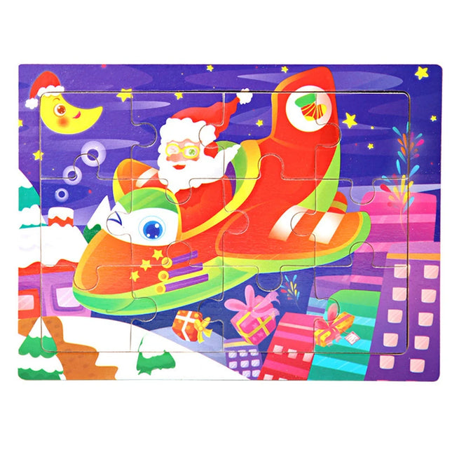 Montessori Wooden Toys for Children Cartoon Animal Jigsaw 3D Puzzle Board Game Educational Toys For Children Gifts