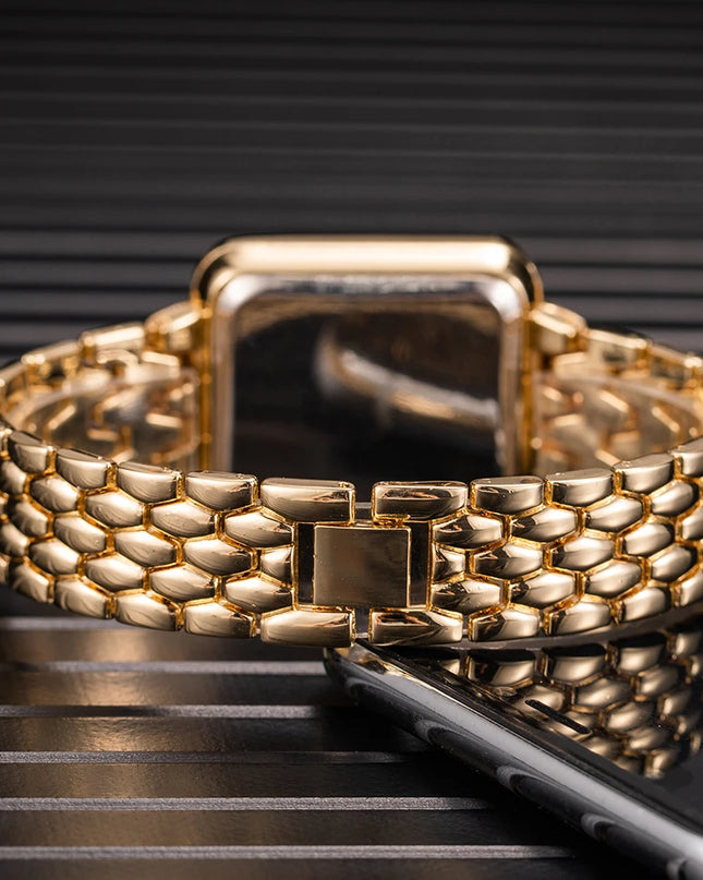 Women's Watches Famous Luxury Brand Women Digital Watch Fashion Rhinestone Stainless Steel Quartz Ladies Wristwatches Wathes