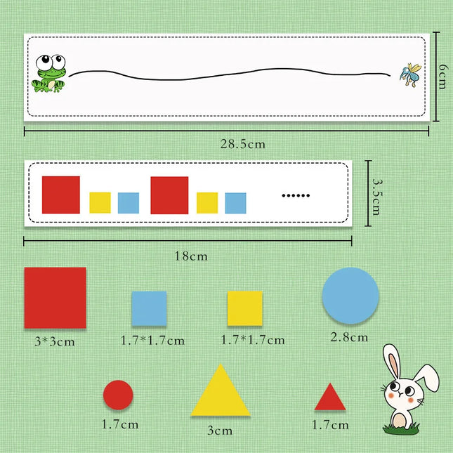 Montessori Didactic Material DIY Math Toy Color Shape Puzzle Matching Game Children Early Educational Learning Toy Teaching Aids