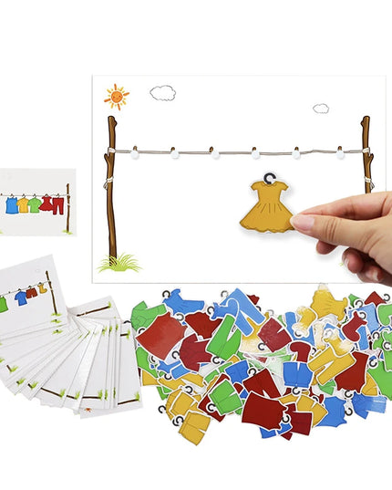 Montessori Didactic Material DIY Math Toy Color Shape Puzzle Matching Game Children Early Educational Learning Toy Teaching Aids