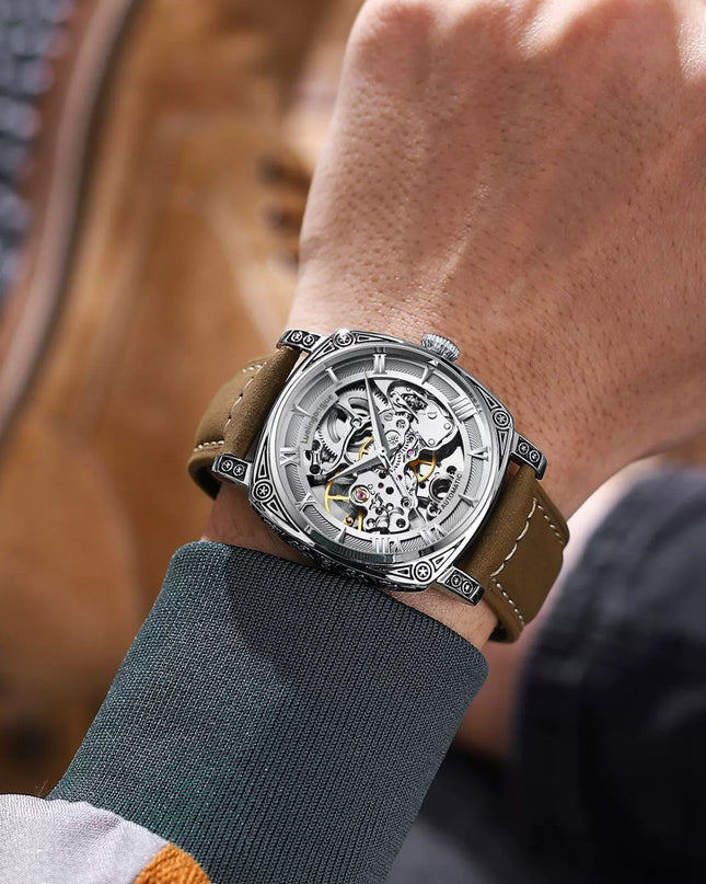 High-End Authentic Automatic Hollow Mechanical Watch Men Business Famous Watch Artificial Exactly the Same High-End Version Watch for Men