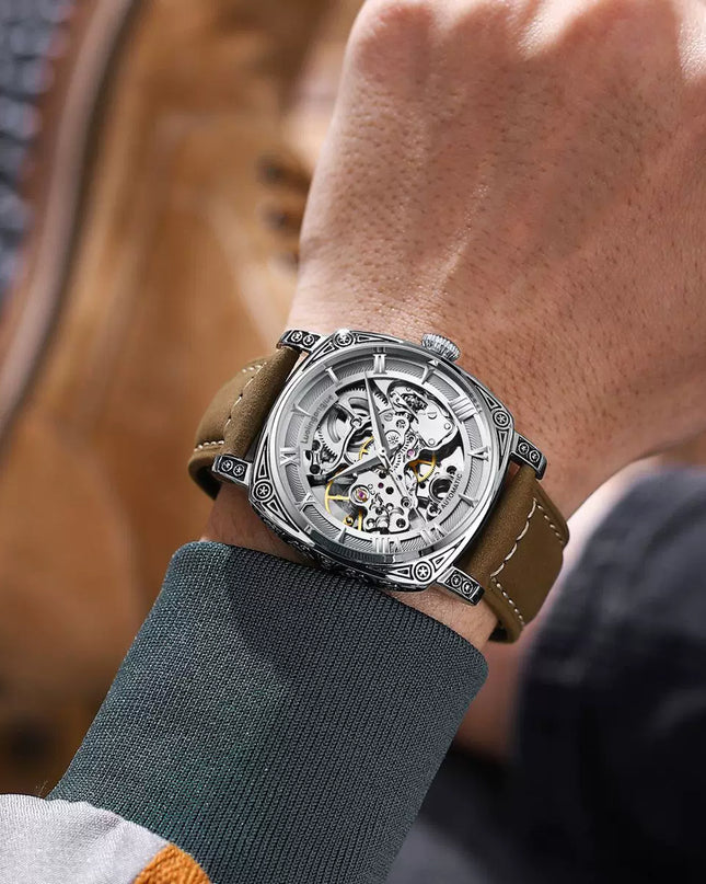 High-End Authentic Automatic Hollow Mechanical Watch Men Business Famous Watch Artificial Exactly the Same High-End Version Watch for Men
