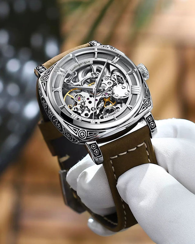 High-End Authentic Automatic Hollow Mechanical Watch Men Business Famous Watch Artificial Exactly the Same High-End Version Watch for Men