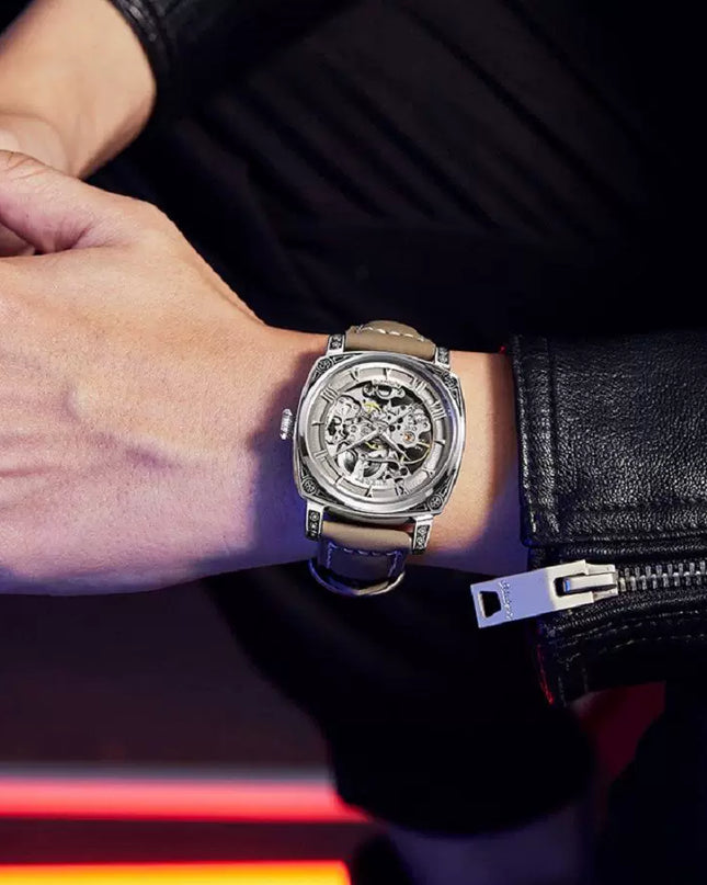 High-End Authentic Automatic Hollow Mechanical Watch Men Business Famous Watch Artificial Exactly the Same High-End Version Watch for Men