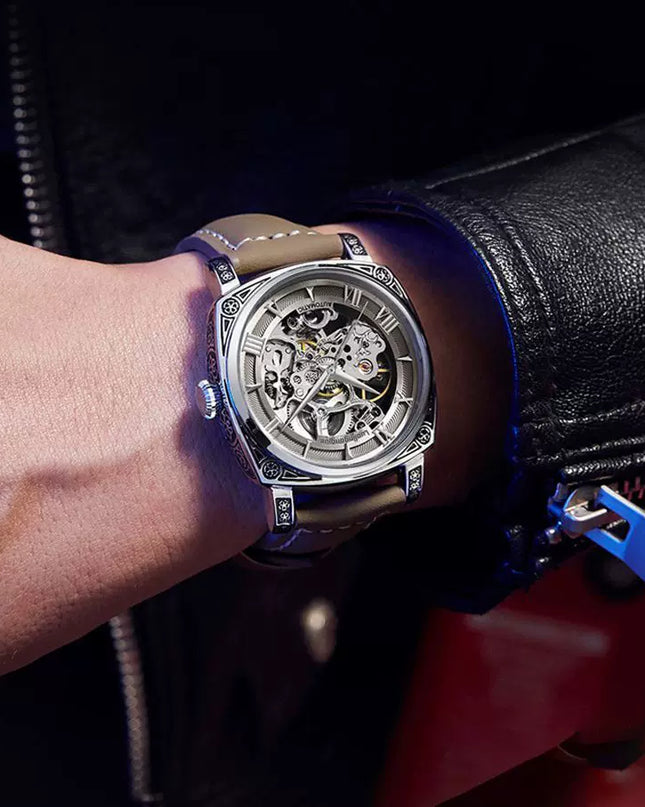 High-End Authentic Automatic Hollow Mechanical Watch Men Business Famous Watch Artificial Exactly the Same High-End Version Watch for Men