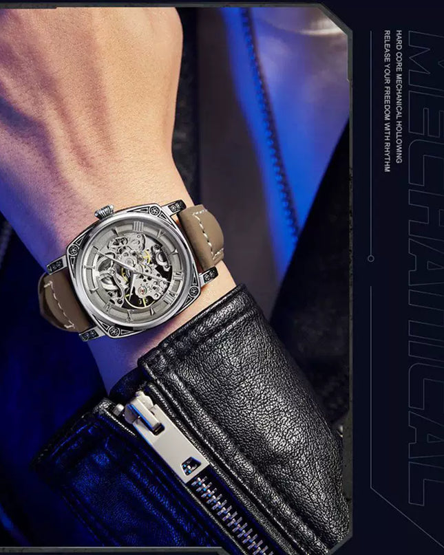 High-End Authentic Automatic Hollow Mechanical Watch Men Business Famous Watch Artificial Exactly the Same High-End Version Watch for Men