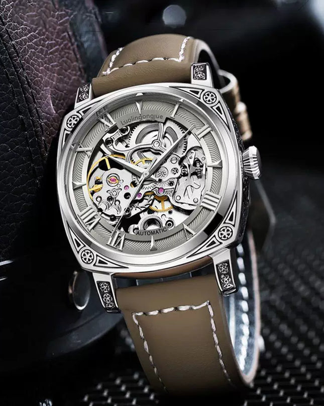 High-End Authentic Automatic Hollow Mechanical Watch Men Business Famous Watch Artificial Exactly the Same High-End Version Watch for Men