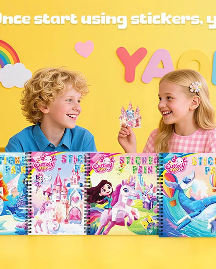 Montessori Sticker Book By Number For Kids Ages 3-8, Educational Busy Puzzle Book With Story, Creative Toys For Toddlers Gift