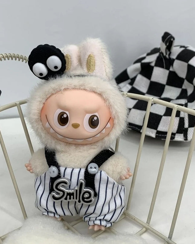 New For Mini Labubu 4.0 The Monsters Pin for Love Series Spring in the Wild Animal Jumpsuit Set For Labubu Doll Accessories Gift