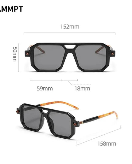 Square Sunglasses For Men Women Blue Light Blocking Shades UV400 Sun Glasses Luxury Thick Frame Eyeglasses Driving Eyewear