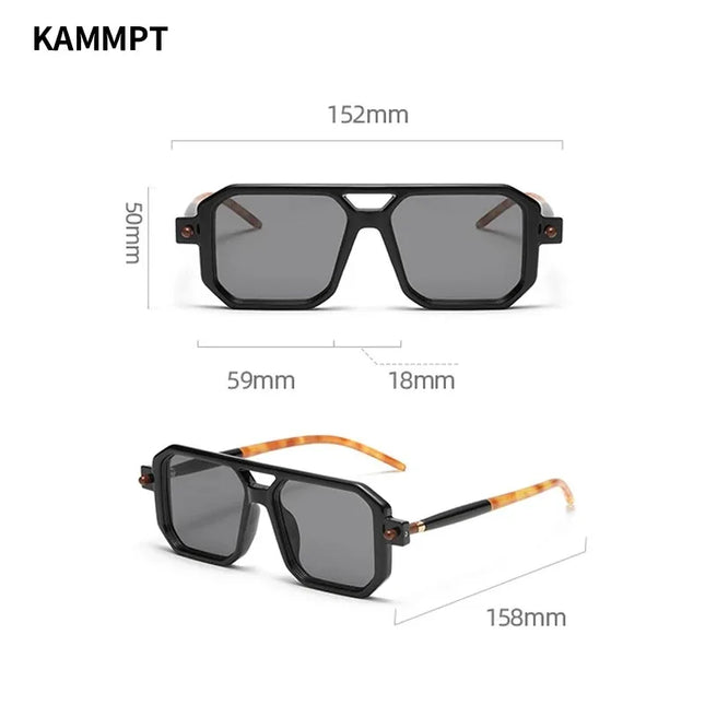 Square Sunglasses For Men Women Blue Light Blocking Shades UV400 Sun Glasses Luxury Thick Frame Eyeglasses Driving Eyewear