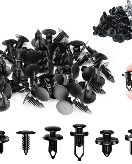 190PCS Car Retainer Clips 6 Sizes – Automotive Plastic Fasteners Kit for Auto Trim Panel Bumper Body Repair Tools