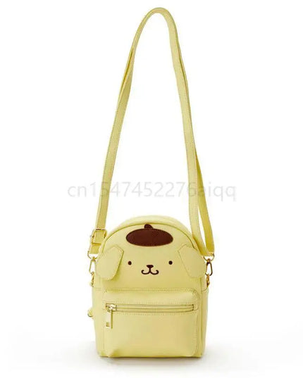 Sanrio Kawaii Hello Kitty Cinnamoroll My Melody Kuromi Pom Pom Purin Backpack Crossbody Messenger Bag Small Schoolbag Y2k Bag