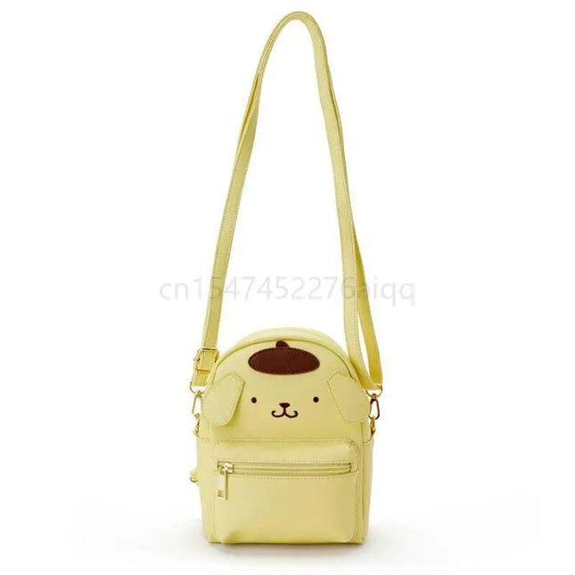 Sanrio Kawaii Hello Kitty Cinnamoroll My Melody Kuromi Pom Pom Purin Backpack Crossbody Messenger Bag Small Schoolbag Y2k Bag