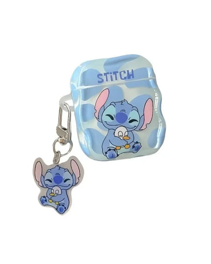 Cartoon Stitch Earphone Case for Apple AirPods 1 2 3 Pro 2 Case Cute  Earphones Case Air Pods 4 Protective Cover With Hook