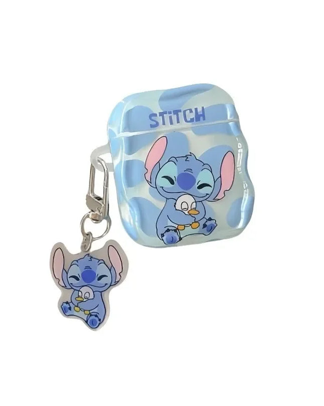 Cartoon Stitch Earphone Case for Apple AirPods 1 2 3 Pro 2 Case Cute  Earphones Case Air Pods 4 Protective Cover With Hook