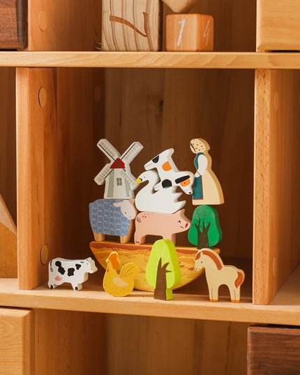 Montessori Game 1Set Of Farm Simulated Wooden Children's Toys Educational Toy Baby Room Decoration Desktop Furnishings Baby Gift
