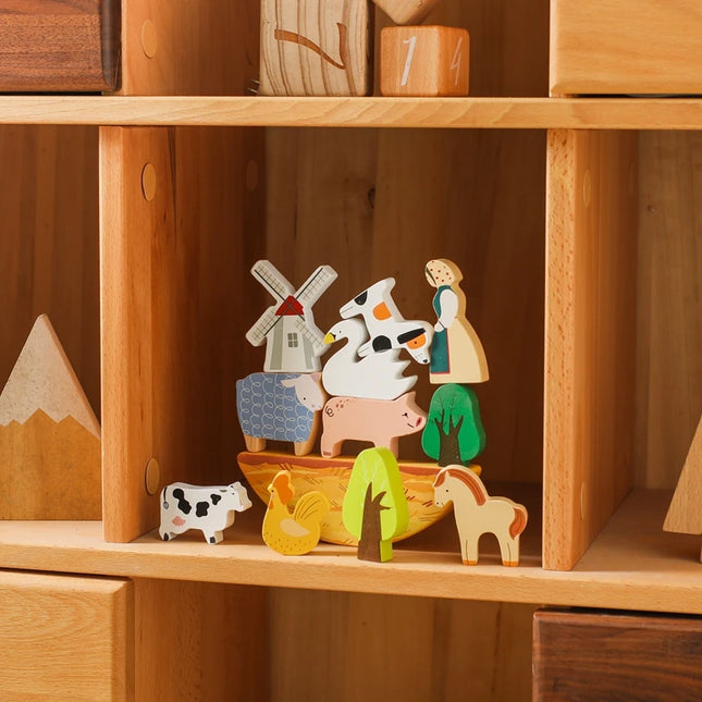 Montessori Game 1Set Of Farm Simulated Wooden Children's Toys Educational Toy Baby Room Decoration Desktop Furnishings Baby Gift