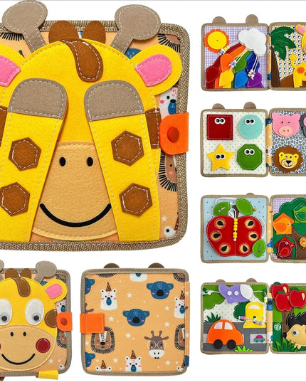 Montessori Busy Book for Toddlers,Educational Sensory Toy,Felt Quiet Book for Baby, Preschool Learning Activities for Kids Gift