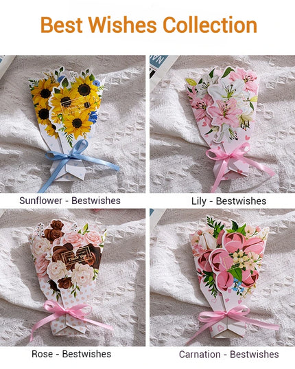 Creative Carnation Thanks Flowers Postcard Exquisite Beautiful Greeting Card Floral Birthday Cards Teacher Day Birthday Gifts