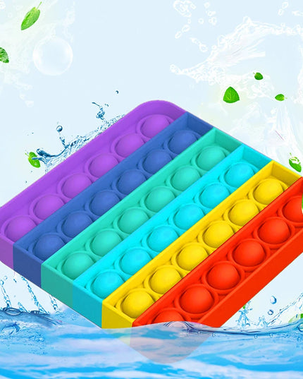 Push Pop Bubble Fidget Sensory Toy Stress Relief Toys Pack for Kids Adults Rainbow Anti-Anxiety Tools Office Stress Relief Toys