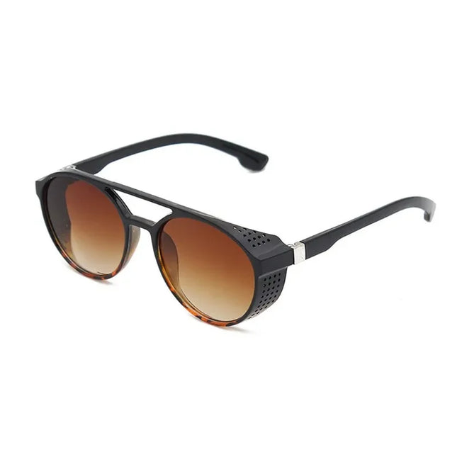 Classic Gothic Steampunk Style Sunglasses Men Women Brand Designer Retro Round Colorful Lens Vintage Sun Glasses UV400