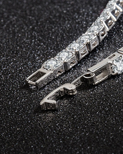 Lihong S925 Sterling Silver Bracelet Zirconia Tennis Ball Women Fashion Simple Engagement Wedding Charm Jewelry 4mm 16-20cm