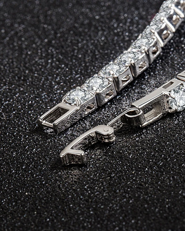 Lihong S925 Sterling Silver Bracelet Zirconia Tennis Ball Women Fashion Simple Engagement Wedding Charm Jewelry 4mm 16-20cm
