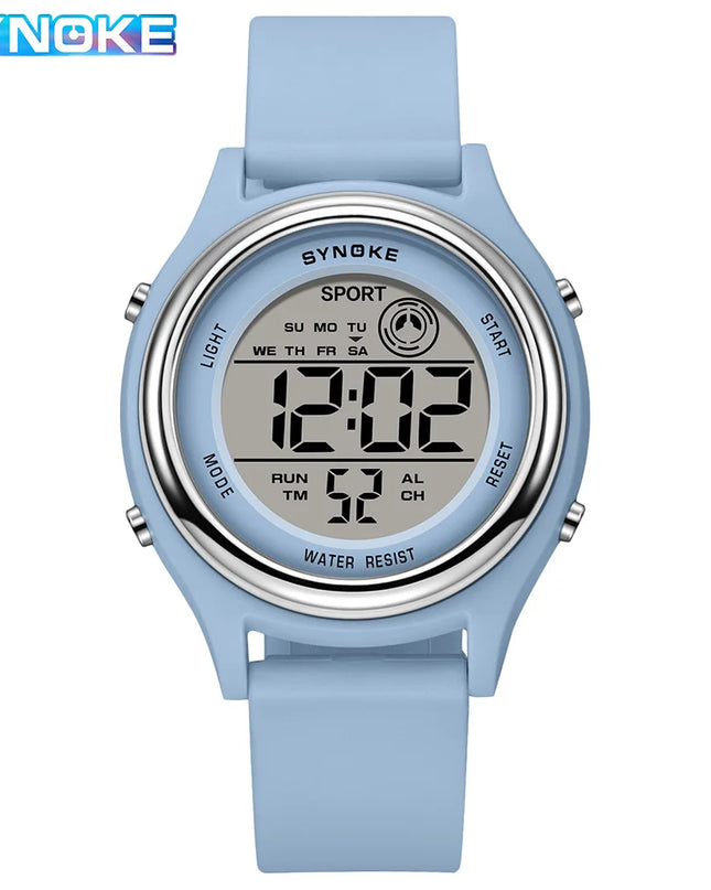 SYNOKE Colorful Children Seven Lights Watches Sport Students Digital Watch For Kids Waterproof Electronic Watch Shock Resist