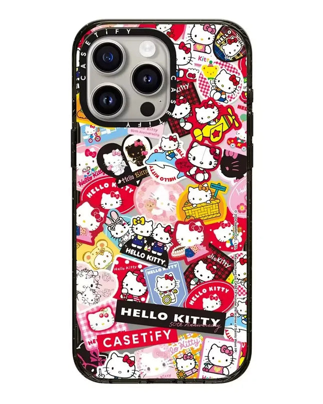 Hello Kitty Iphone 16 Promax Phone Case With Mirror Finish Technology Anti Drop All Inclusive Creative Cartoon Protective Cover