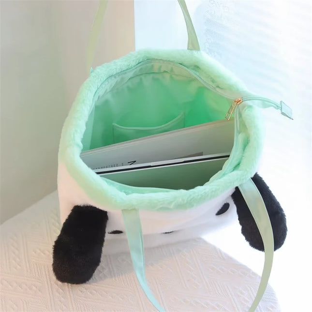 My Melody Kuromi Shoulder Bag Kawaii Japanese Style Plush Bag Pochacco Cinnamoroll HandBag Tote Package For Girl Student Gifts