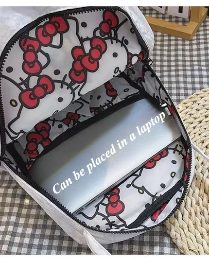 Hello kitty cartoon backpack Sanrio new animation cute student school bag outdoor travel storage large capacity backpack gift
