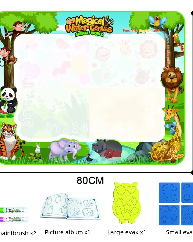 Magic Water Drawing Mat Extra Large Water Doodle Toy Set Painting Board Children Educational Toys Gift for Kids Multiple Size