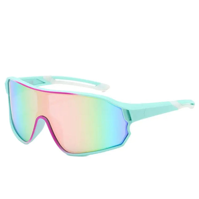 Outdoor cycling sunglasses bicycle windproof sunglasses dazzle color lens sunshade sports sunglasses