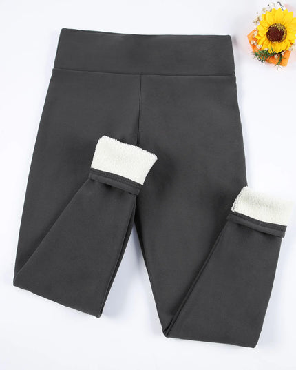 Autumn Winter Warm Fleece Women Leggings Velvet Thicken High Waist Tights Elastic Slim Solid Color Leggings Prevent Cold Tights