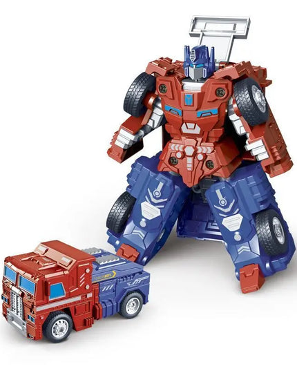 Children's transformable car toys, baby truck, mecha, robot, Police officer model, educational boy,Children's transformable toys