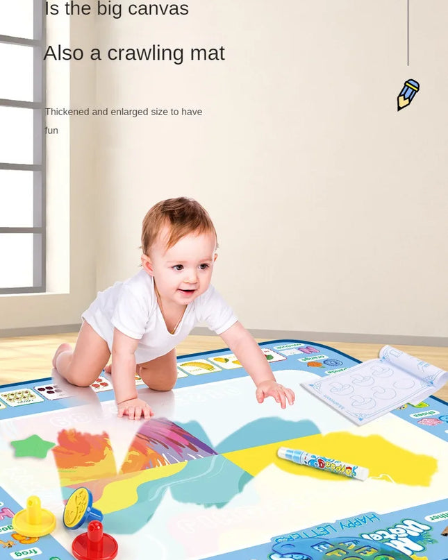 Magic Water Drawing Mat Reusable Doodle Painting Board with Pens Montessori Educational Toys for Kids Halloween Christmas Gift