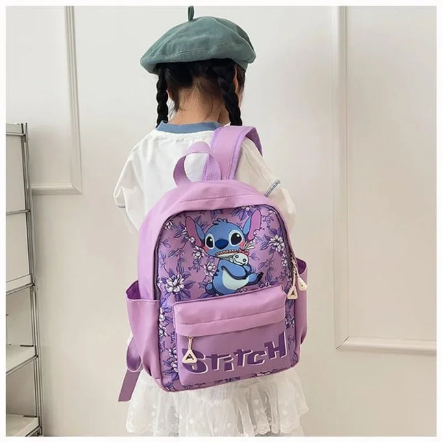 2025New Disney Lilo and Stitch Backpack Kawaii Cartoon Anime Printed Accessories Storage Bag Children's Casual Shoulder Bag Gift