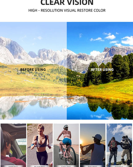 Luxury Square Vintage Polarized Cycling Sunglasses Men Women Fashion Travel Driving Fishing Sun Glasses Male Eyewear UV400