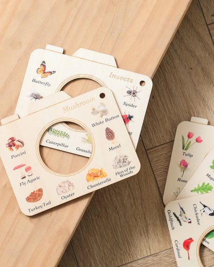 Montessori Wood Book Toys Educational Toys Outdoor Animals Plants Cognitive Puzzle Toys for Kids Wooden 0 12 Months Baby Toys