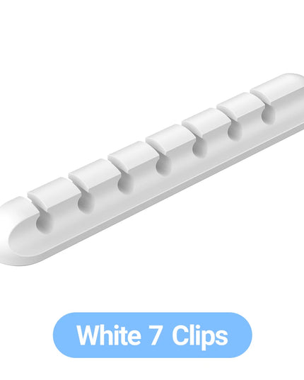 Adhesive Cable Holder Clips Cord Management Wire Organizer for Desktop USB Charging Cable Nightstand Power Cord Mouse Cable 1pc